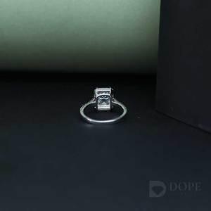 Anillo de diamante esmeralda de oro fino de 14KT Anillos de moda de diseño único para regalo de cumpleaños - Product Image 5