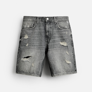 Custom Solid Color Streetwear <b>Men</b> Cargo Denim <b>Jeans</b> Shorts Custom High Quality Vintage Acid Washed Summer <b>Men</b> Denim Shorts - Product Image 1