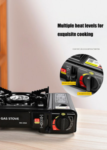 Estufa de <span class=keywords><strong>Gas</strong></span> para barbacoa al aire libre de alta calidad, estufa tipo tarjeta de olla caliente para acampar y acampar en el hogar, portátil, de doble uso - Product Image 3