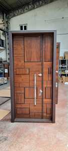 ABSDOOR ZENITH Diseños personalizables Ultra seguro Elegante Aislamiento acústico térmico Interior Puerta de acero de chapa natural Apartamento - Product Image 4