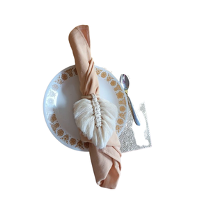 Top Quality restaurant <b>Tabletop</b> decoration custom Handmade macrame Water Hyacinth Napkin Ring - Product Image 2