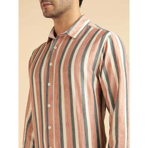 Amanush <b>Men's</b> Striped Nylon Casual Shirt Full Sleeve Turn-down Collar Breathable Summer <b>Mens</b> Wear Shirts - Product Image 2