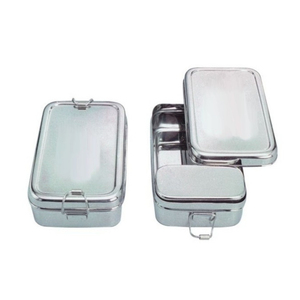 Bền và bị rò rỉ bằng chứng thép không gỉ hình chữ nhật Hộp Ăn Trưa cho các trường học và văn phòng - Product Image 1