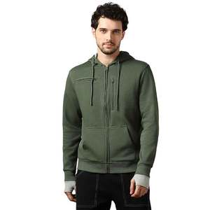Sudadera con capucha y cremallera personalizada, ropa de calle, diseño de moda, 2024 algodón, logotipo personalizado, sudaderas con capucha de gran tamaño para hombres - Product Image 1