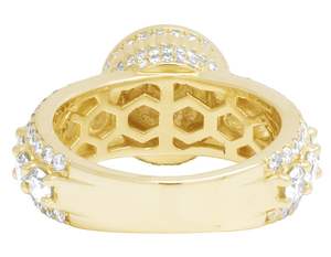 Totalmente helado estilo Hip Hop corte redondo VVS claridad Moissanite diamante en S925 anillo de plata esterlina para hombres y mujeres - Product Image 5