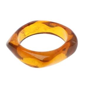 Brazalete de resina de color, brazalete de apertura de acrílico de resina de tamaño pequeño para mujeres y niñas, pulsera exquisita transparente, joyería de muñeca - Product Image 2