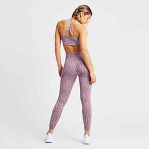 Women's Compressive Cropped Gym <b>Long</b> Sleeve Lace Workout Top Yoga <b>Shirt</b> Squat Prof Flared <b>Leggings</b> Womens Atheleisure <b>Wear</b> Sets - Product Image 5