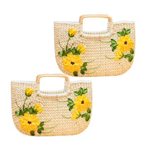 BOLSO DE MANO DE AGUA JACINTO Hecho a mano Duradero y ligero de Vietnam Bolsos de mujer Bolsos sostenibles para mujer - Product Image 1