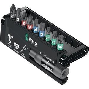 WERA 10-Piece Impactor Bit Assortment PZD/T/6-KT Steel Material with Quick-Change Hex Holder for Impact <b>Driver</b> Machine - Product Image 1