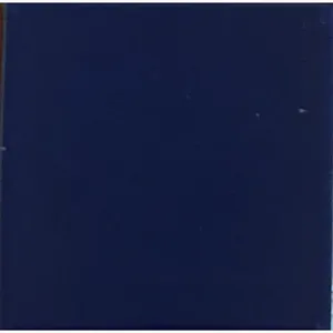 Azulejo de cerámica hecho a mano mexicano S #005, azulejos pulidos de 4x4 pulgadas, azul cobalto lavado, 5mm de espesor para sala de estar, ladrillo refractario Interior - Product Image 1