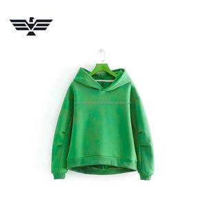 Sudadera con Capucha Extra Grande Verde, Unisex, Informal, Lisa, de Algodón Teñido, 350g, Impresión Personalizada, Ropa de Otoño - Product Image 1