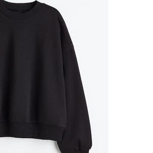 Pull-over décontracté à manches longues et épaules tombantes en coton 100% tricoté pour femme, doublé et respirant, surdimensionné, personnalisé - Product Image 3