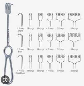 High Quality Manual Kocher Retractor Sharp <b>Edge</b> Single Retractor Essential Surgical <b>Tool</b> Basis Surgical Instruments Lengenbeck - Product Image 6