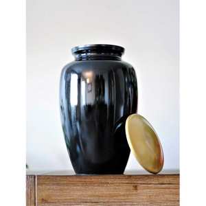 Urne funéraire funéraire en aluminium personnalisée pour cendres humaines exportées d'Inde - Product Image 4