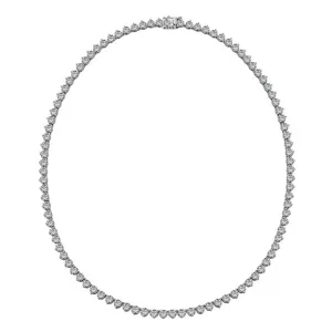 Collar de cadena estilo tenis de plata 925 con baño de rodio y circonitas de 4 mm, joyería unisex de moda al por mayor - Product Image 4