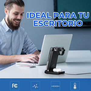 Stazione di Ricarica Wireless 3 in 1 da 15W per Smartwatch, iPhone e AirPods in Materiale PC Durevole - Product Image 6