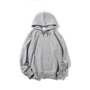 French Terry CVC 80% Algodón 20% poliéster Unisex pulóver con capucha OEM logotipo personalizado en blanco liso azul gris hombres pulóver sudaderas con capucha - Product Image 4
