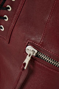 Vente chaude femmes pantalon en cuir noir véritable taille haute Style décontracté avec taille basse Type hiver imprimé motif droit - Product Image 3