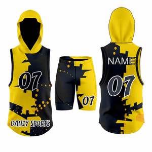 Ensemble de compression d'entraînement pour joueurs de football américain 7v7, style américain, maillots personnalisés sublimés à 7 drapeaux, 100% polyester - Product Image 6