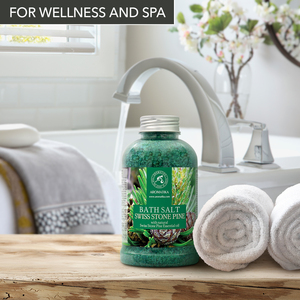 Aromatika para Baño Corporal con Sal Marina Natural de Pino, 600g, con Aceite Esencial Tonificante para una Relajación Profunda - Product Image 3