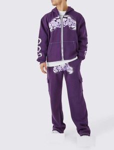 Sudadera con capucha ORIGINAL para hombre, pantalón apilado y Sudadera con capucha, conjunto de chándal transpirable 100% algodón ajustable, chándal para hombre - Product Image 3