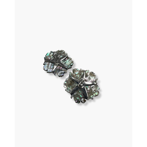 Rhodium Plated Diamond Flower Stud Earrings for Wedding and Party - Product Image 4