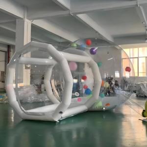 Maison à bulles gonflable en PVC, tente transparente en mousse étanche à la pluie, tente dôme d'air, maison à bulles pour le camping en plein air, en stock - Product Image 2