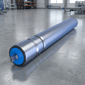 Rodillo transportador de bajo ruido con correa de anillo tórico y carcasa de plástico para sala limpia e industria alimentaria, tipo tubo de acero con rodamiento de bolas - Product Image 1