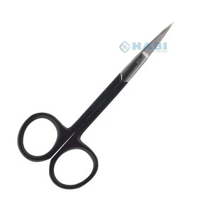 Vente en gros de ciseaux à ongles demi-noirs, pointe satinée, ciseaux à cuticules 4 "fabriqués en acier inoxydable allemand - Product Image 2