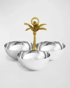 Dernier bol de dates nouveau design plaqué argent élégant pour la maison dessus de table fruits servant des bols de service en métal - Product Image 2