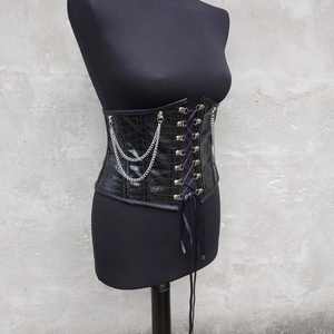 <b>Underbust</b> Satin <b>Corset</b> Bustier with Hook and Eye Closure Waist Cincher for Lingerie, Prom Dress or Bridal Wear - Product Image 3