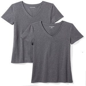 High Quality 100% Organic Cotton Oversized Casual <b>T</b>-<b>Shirts</b> for Women Private Label Knitted Solid Colour Women's OEM <b>T</b> <b>Shirts</b> - Product Image 2