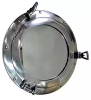 Ojo de buey de aluminio artesanal con acabado pulido, decoración náutica, estilo ventana, para colgar en la pared, para el hogar, oficina, hotel, interior