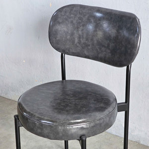 Modern Minimalist Faux Leather <b>Dining</b> <b>Chair</b> with Iron Frame for Living Rooms GA68037 - Product Image 3