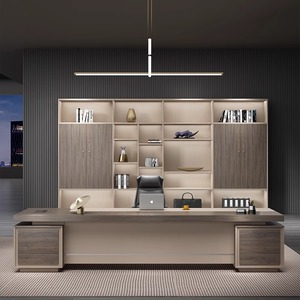 Urban Executive Wooden Panel <b>Desk</b> Modular Customizable Commercial Office Furniture Boss CEO Home School Hotel Manager Table Wor - Product Image 1