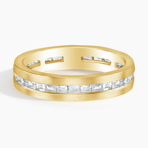 <b>Silver</b> Iced Out <b>Men</b> <b>Ring</b> with Baguette Cut Moissanite Diamond With Channel Setting Premium Quality <b>Wedding</b> Gift Timeless <b>Ring</b> - Product Image 4