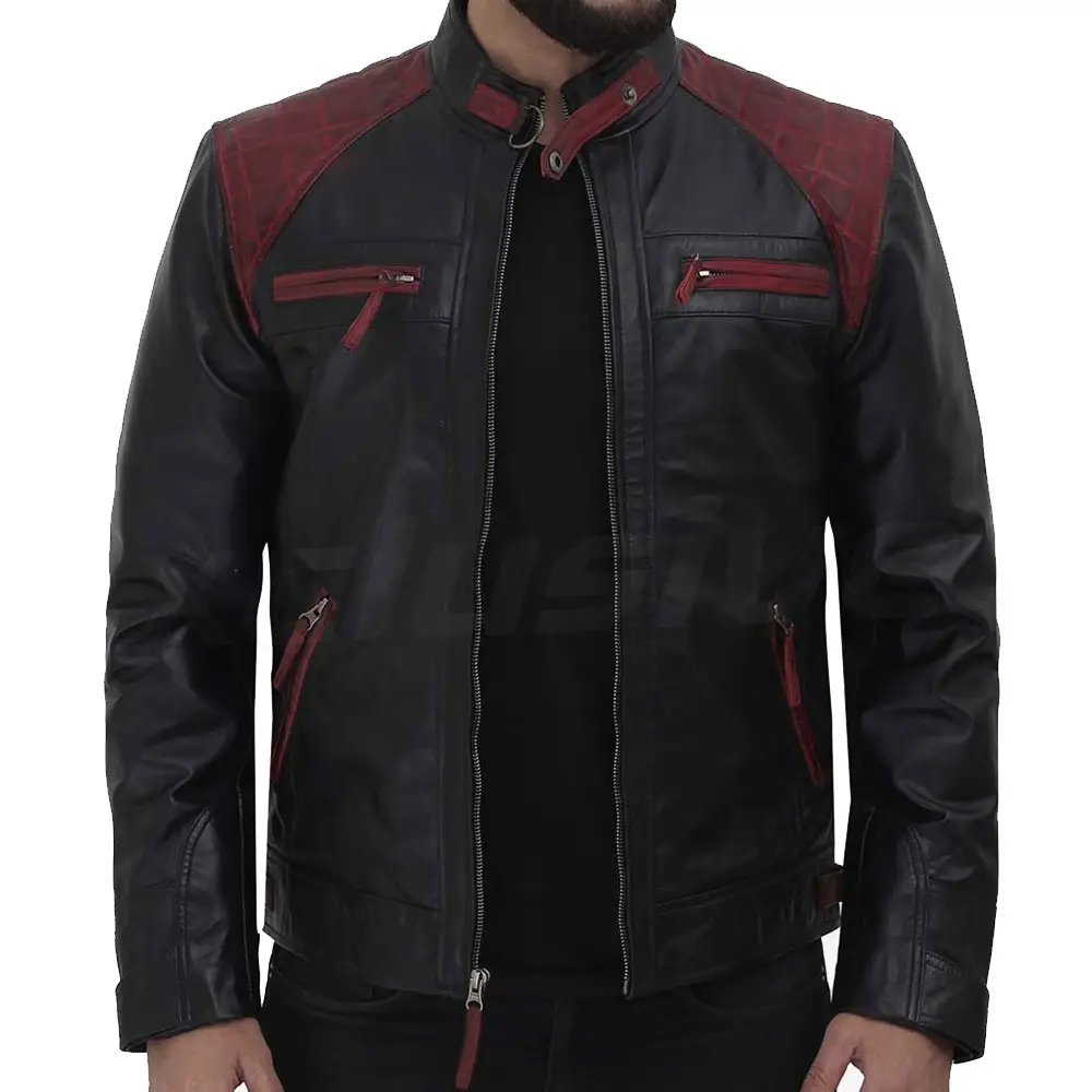 Hot Sale Fashion Men Genuine Leather Jacket Zippers Design Fashion Jacket For Men & Adults