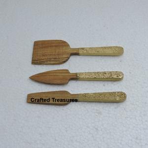 Premium Quality <b>Wooden</b> Cheese Set With Concrete ON Handle Set of Three Kitchen Hotel Cheese Serving <b>cutter</b> Set Cheese <b>Tools</b> - Product Image 3