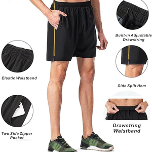 Pantalones cortos para correr de secado rápido para hombre, pantalones cortos deportivos atléticos para entrenamiento físico con cintura elástica - Product Image 5