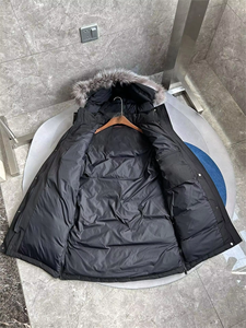 Veste d'hiver longue en duvet de haute qualité Mose avec logo personnalisable, fermeture éclair, col montant, solide, séchage rapide, respirante, décontractée, style bulle - Product Image 5