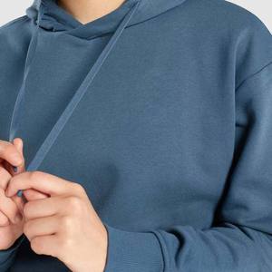 Prix de gros OEM pull uni lâche dames mode tendance gym tops femmes polaire à capuche entièrement personnalisé avec logo marque - Product Image 6