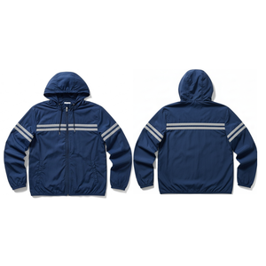 Veste coupe-vent fine à capuche haute performance avec logo frontal pour l'entraînement et la course en extérieur - Product Image 3