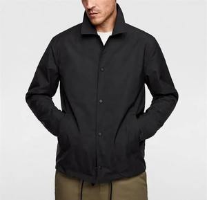 Venta al por mayor High Street Classic Bomber Jacket Casual invierno chaqueta de gran tamaño cierre de cremallera frontal logotipo personalizado y etiqueta - Product Image 4