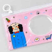 Pochette de maquillage personnalisée en PVC givré, étanche, avec fermeture éclair, pour femmes, OEM ODM