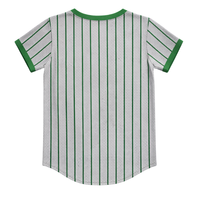 Jersey de Béisbol Soror Pullover Gris Claro 08, Sororidad Griega, para Mujer, Rosa y Verde, Estilo Universitario, Transpirable, Corto, Elegante e Informal