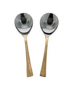 Premium Quality Wholesale Copper Steel Serving Spoon, Metal serving spoon, Alloy serving spoon, Stainless steel and copper spoon - Product Image 1