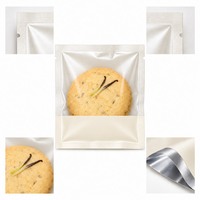 Pochette à fermeture éclair métallisée imprimée sur mesure, scellée sur trois côtés, avec fenêtre transparente pour l'emballage de bijoux et d'accessoires en détail