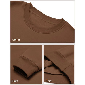 Venta al por mayor de los hombres de cuello redondo sudadera Personalizar Fleece Casual Wear Basics algodón mezclado sudadera para los hombres - Product Image 5