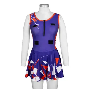 2024 Nieuwe Netball Bodysuit Jurk Aanpasbaar Logo Mode Sport Netbal Jurk