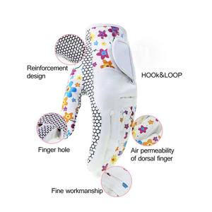 Fabricant 100% Gants de golf en cuir Cabretta Design multicolore Gants de golf unisexes respirants à sublimation pour droitier gauche - Product Image 3